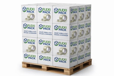 Flexipack pakketape HT 48mmx66m, klar, støysvak