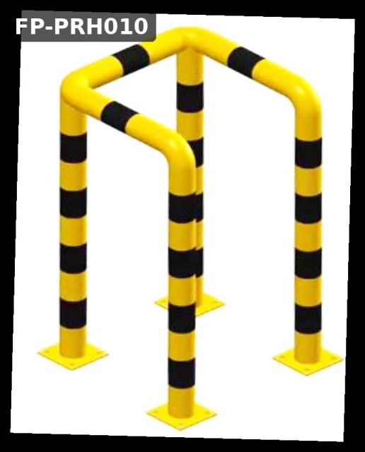 Hjørnebeskytter for lager PRH010 1000×400×400 – kraftig utførelse – gul/svart