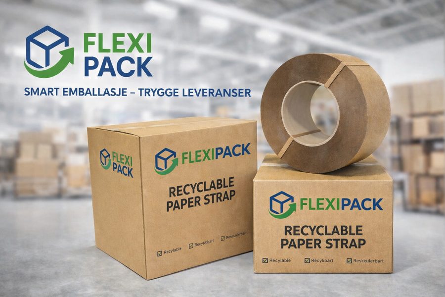 Papir stroppe pakkebånd